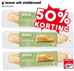 Coop G'woon wit stokbrood aanbieding