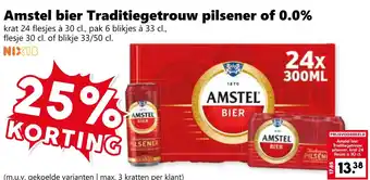 Coop Amstel bier Traditiegetrouw pilsener of 0.0% aanbieding