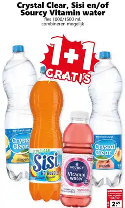 Coop Crystal Clear, Sisi en/of Sourcy Vitamin water aanbieding