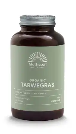 De Online Drogist Mattisson HealthStyle Organic Tarwegras Capsules aanbieding