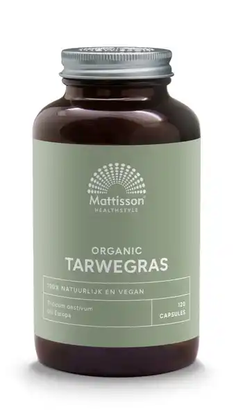 De Online Drogist Mattisson HealthStyle Organic Tarwegras Capsules aanbieding