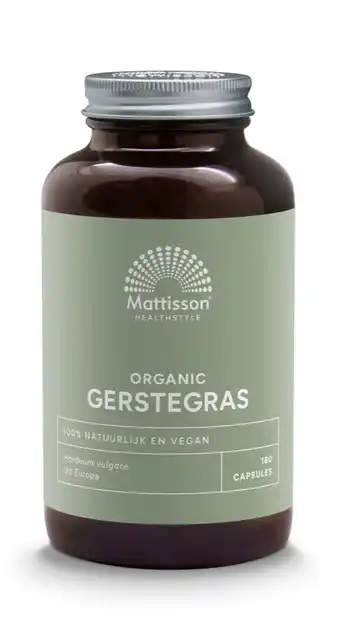 De Online Drogist Mattisson HealthStyle Organic Gerstegras Capsules aanbieding