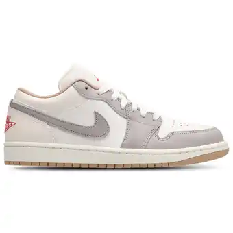 Foot Locker Jordan 1 Low Sneakers Heren - Wit - Maat 41 - Leer aanbieding