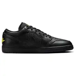 Foot Locker Jordan 1 Low Sneakers Heren - Zwart - Maat 40 - Leer aanbieding