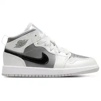 Foot Locker Jordan Aj1 Mid Peuterschoenen - Grijs - Maat 32 - Leer aanbieding