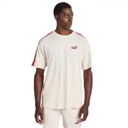 Foot Locker Puma Essentials+ Tape T-shirts Heren - Wit - Maat XL - Katoen Jersey aanbieding