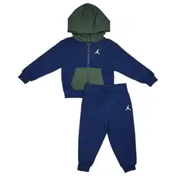 Foot Locker Jordan Brooklyn Color Block Trainingspakken Baby - Blauw - Maat 74 - 80 CM - Katoen Fleece aanbieding