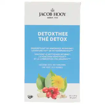 Holland & Barrett Jacob Hooy Detoxthee - 50 theezakjes aanbieding