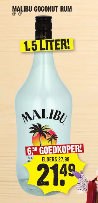 Super Dirck 3 Malibu coconut rum aanbieding
