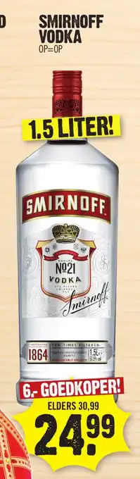 Super Dirck 3 Smirnoff vodka aanbieding