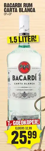 Super Dirck 3 Bacardi rum carta blanca aanbieding