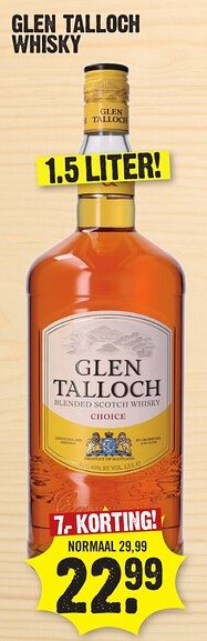 Super Dirck 3 Glen talloch whisky aanbieding