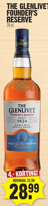 Super Dirck 3 The glenlivet founder's reserve aanbieding