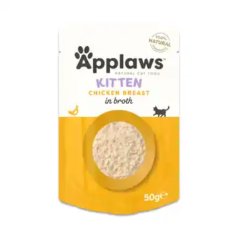 Zooplus Voordeelverpakking 48x50g kipfilet Applaws Natural Kitten in bouillon natvoer voor katten aanbieding