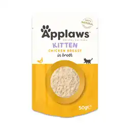 Zooplus Voordeelverpakking 24x50g kipfilet Applaws Natural Kitten in bouillon natvoer voor katten aanbieding