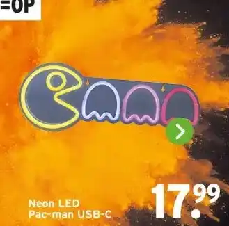 GAMMA Neon LED Pac-man USB-C aanbieding