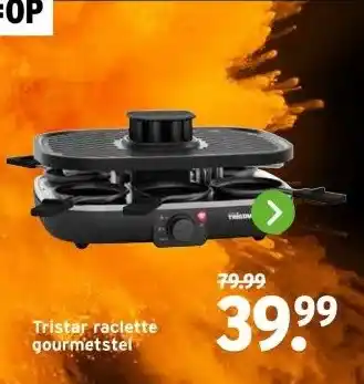 GAMMA Tristar raclette gourmetstel aanbieding