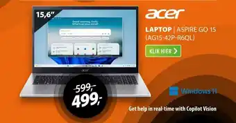 Expert Acer Aspire Go 15 (AG15-42P-R6QL) aanbieding