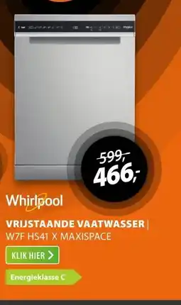 Expert Whirlpool W7F HS41 X MaxiSpace Rvs aanbieding