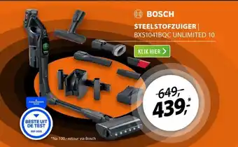 Expert Bosch BXS1041BQC Unlimited 10 aanbieding