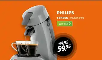 Expert Philips Senseo HD6553/50 Grijs aanbieding