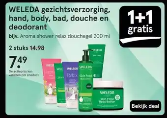 Etos WELEDA gezichtsverzorging, hand, body, bad, douche en deodorant aanbieding