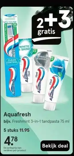 Etos Aquafresh aanbieding