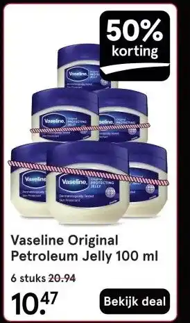 Etos Vaseline Original Petroleum Jelly 100 ml aanbieding