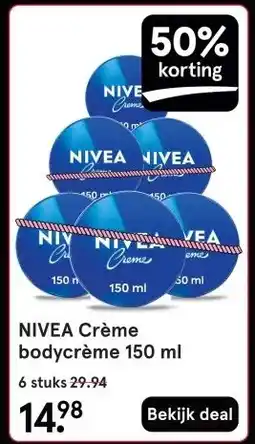 Etos NIVEA Crème bodycrème 150 ml aanbieding