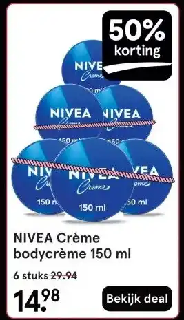 Etos NIVEA Crème bodycrème 150 ml aanbieding