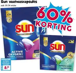 Boon`s Markt Sun vaatwascapsules aanbieding