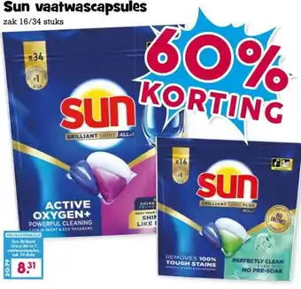 Boon`s Markt Sun vaatwascapsules aanbieding