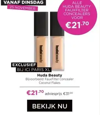 ICI Paris XL Huda Beauty aanbieding