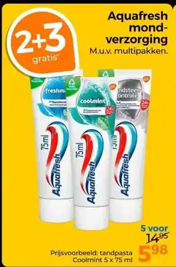 Trekpleister Aquafresh mond-verzorging aanbieding