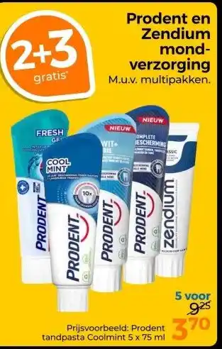 Trekpleister Prodent en Zendium mond-verzorging aanbieding