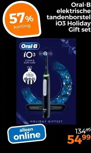 Trekpleister Oral-B elektrische tandenborstel i03 Holiday Gift set aanbieding