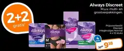 Trekpleister Always Discreet M.u.v. multi-en grootverpakkingen. aanbieding