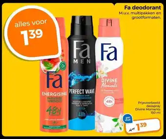 Trekpleister Fa deodorant M.u.v. multipakken en aanbieding