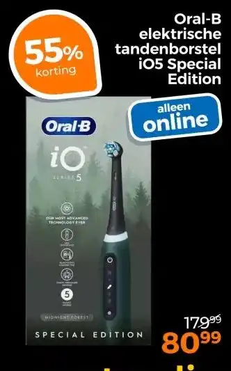 Trekpleister Oral-B elektrische tandenborstel iO5 Special Edition aanbieding