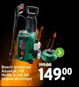 GAMMA Bosch Universal Aquatak 135 Home & Car kit hogedrukreiniger aanbieding
