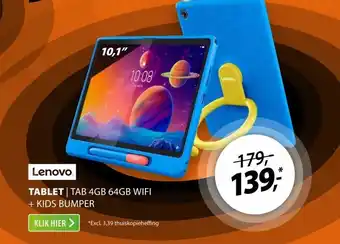Expert Lenovo Tab 4GB 64GB Wifi + Kids Bumper aanbieding