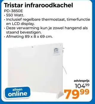 Trekpleister Tristar infraroodkachel aanbieding