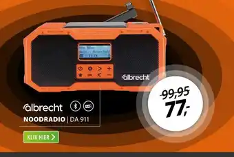 Expert Albrecht DA 911 Noodradio Oranje aanbieding
