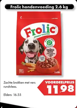 Huisdier Voordeelshop Frolic hondenvoeding 2.6 kg aanbieding