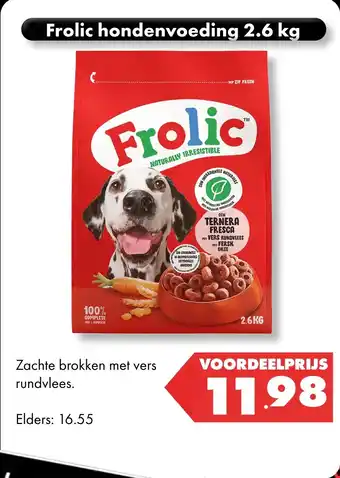 Huisdier Voordeelshop Frolic hondenvoeding 2.6 kg aanbieding