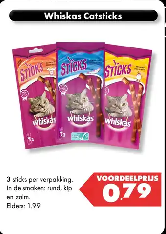 Huisdier Voordeelshop Whiskas Catsticks aanbieding