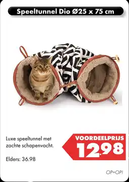 Huisdier Voordeelshop Speeltunnel Dio Ø25 x 75 cm aanbieding