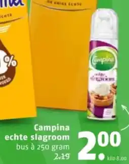 Poiesz Campina echte slagroom aanbieding