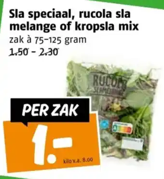 Poiesz Sla speciaal, rucola sla melange of kropsla mix aanbieding