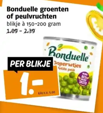 Poiesz Bonduelle groenten of peulvruchten aanbieding